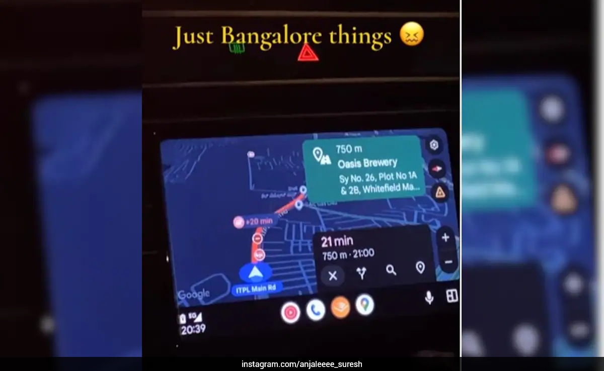 Bengaluru Woman Highlights Traffic Struggles As 750-Metre Drive Takes 21 Minutes