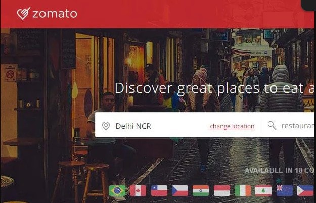 Zomato available in 18 countries. Photo: 2014/X Zomato available in 18 countries. Photo: 2014/X
