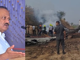 प्लेन क्रैश में अजीत पवार का निधन, घटनास्थल पर दिखे विमान के टुकड़े, आग की लपटें, देखिए VIDEO