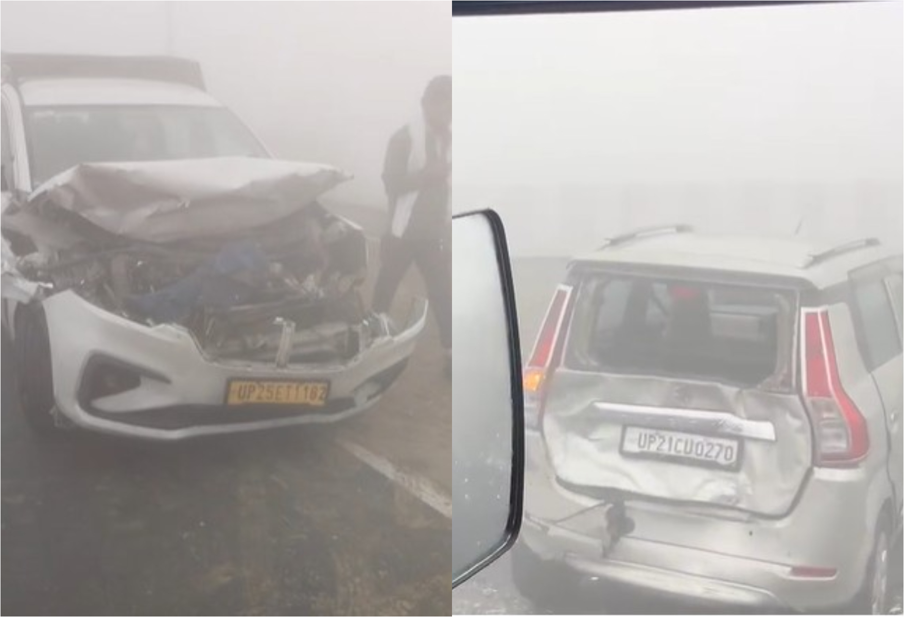 12 Injured In Vehicle Pile-Up Due To Dense Fog On Delhi-Lucknow Highway