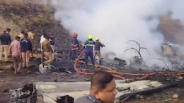 Video Shows Ajit Pawar's Plane In Pieces, On Fire After Crash Landing