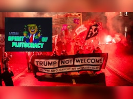 बर्फ के पहाड़ से लेकर सड़कों तक, ट्रंप की 'दादागीरी' के खिलाफ दावोस में प्रदर्शन