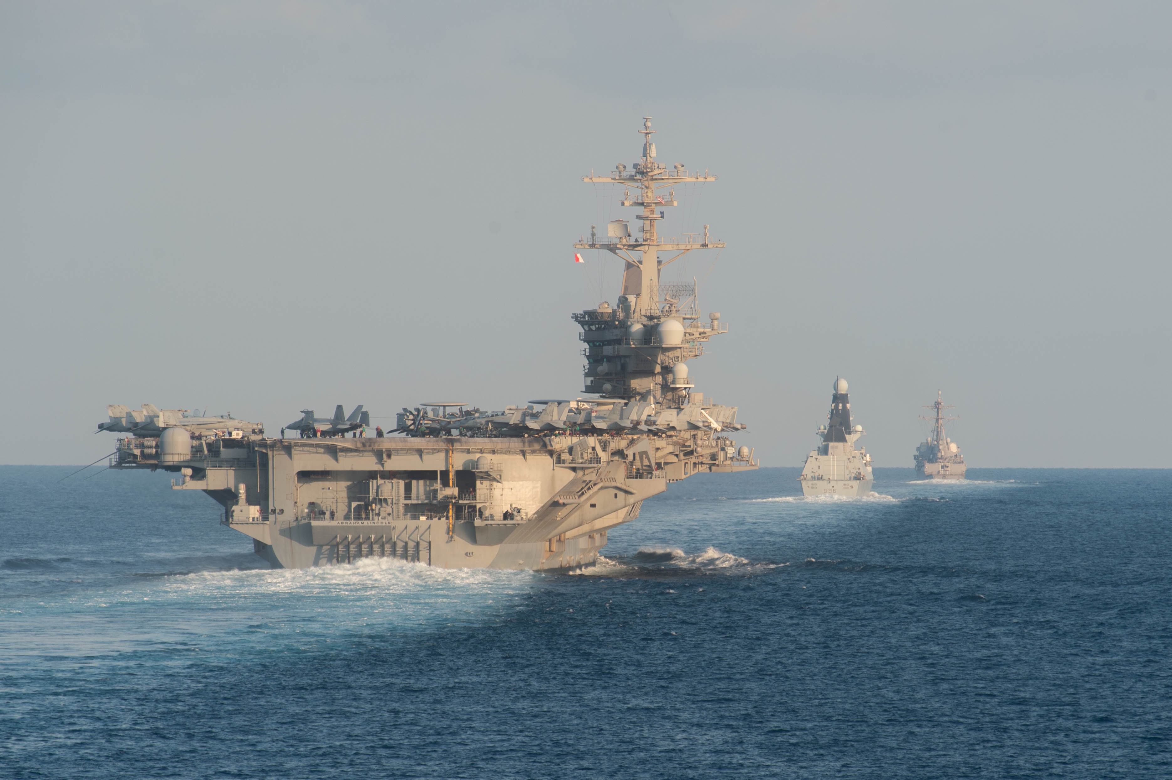 The USS Abraham Lincoln in a handout image from the US Navy in 2019. Photographer: Zachary Pearson/US Navy /Getty Images The USS Abraham Lincoln in a handout image from the US Navy in 2019. Photographer: Zachary Pearson/US Navy /Getty Images
