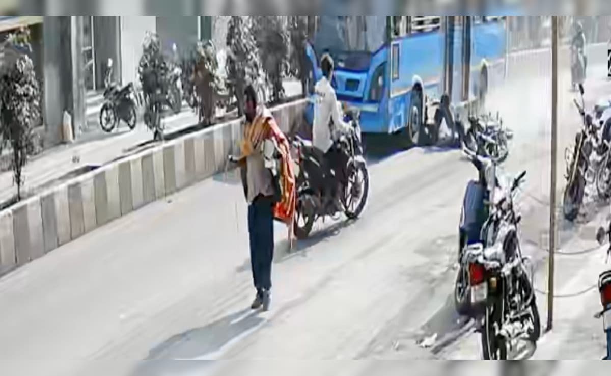 Video: Surat Biker's Attempt To Overtake Bus From Left Goes Wrong, 1 Dead