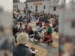 Madhya Pradesh Government School Students Served Republic Day Meal On Torn Book Pages
