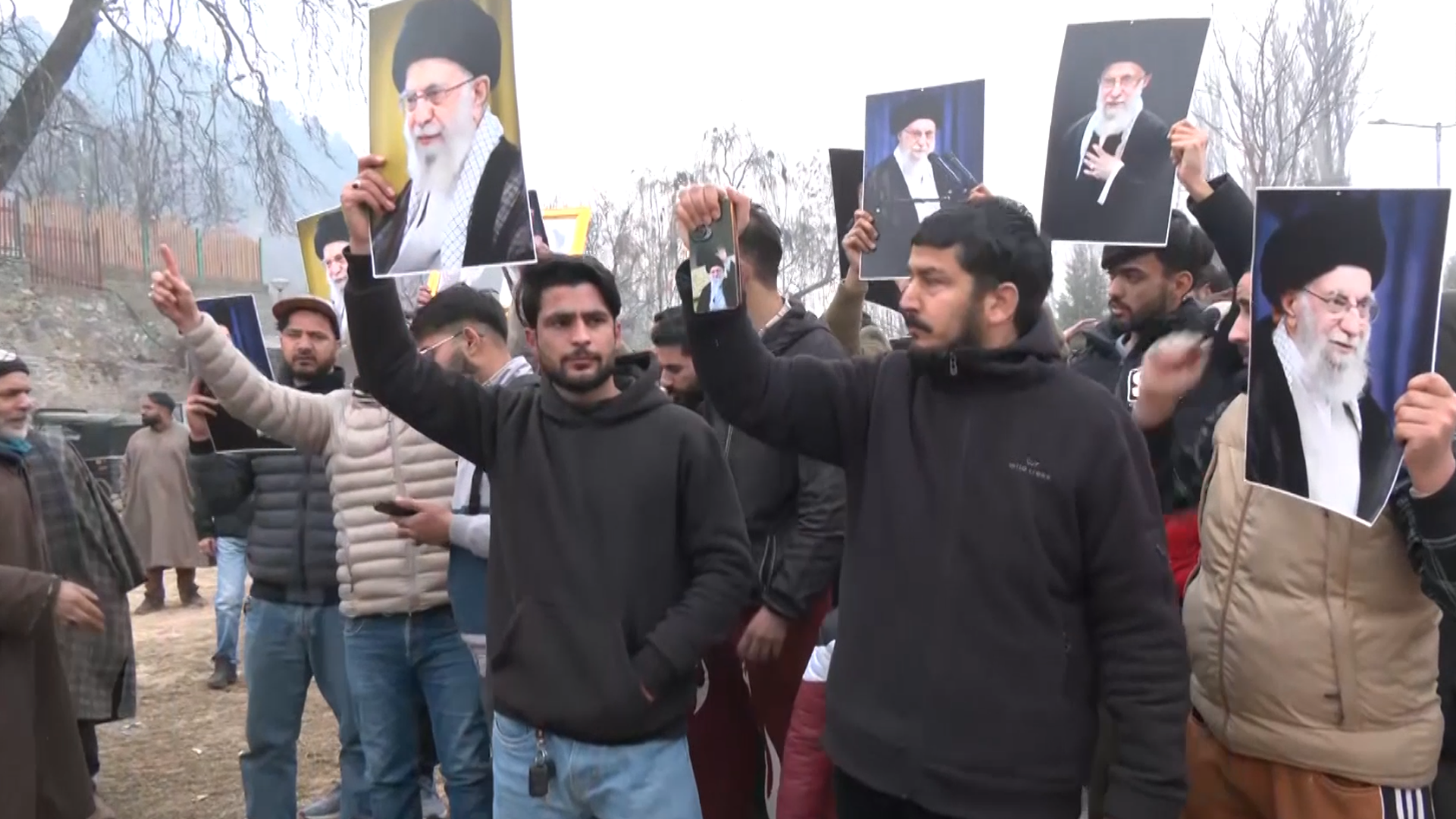 Kashmiri Muslims take to streets protesting against US and Israel over Iran in Srinagar