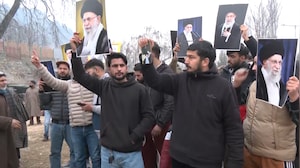 Kashmiri Muslims take to streets protesting against US and Israel over Iran in Srinagar