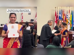 Indian Woman Wears Nauvari Saree To Canadian Citizenship Ceremony, Says She's 'Keeping Her Roots Alive'