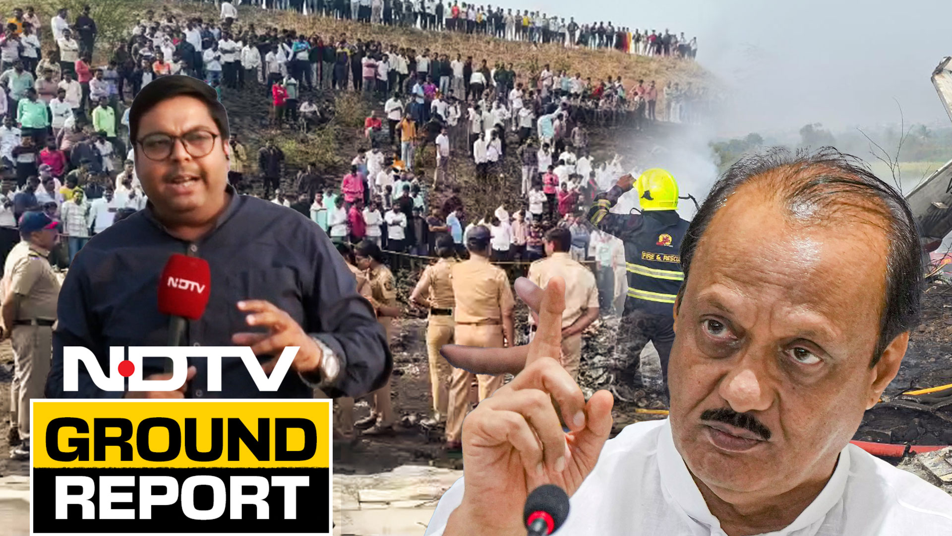 Aircraft Missed Makeshift Runway, Crashed Into Ravine: NDTV At Baramati Crash Site