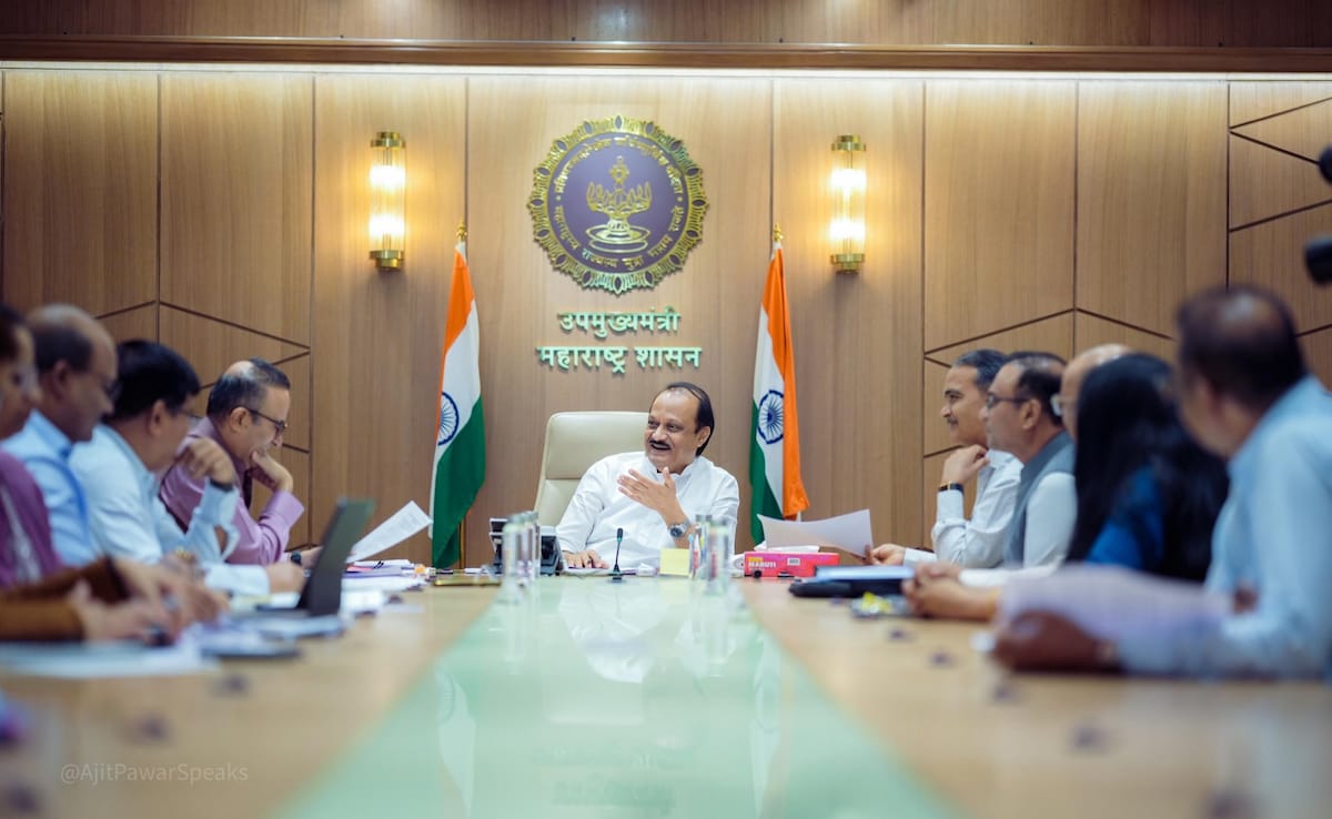 Ajit Pawar during an official meeting on November 18, 2025