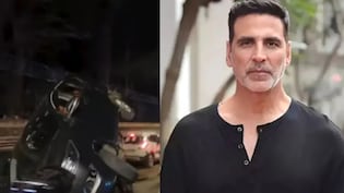 अक्षय कुमार के काफिले की कार का जबरदस्त एक्सिडेंट, ऑटो से हुई टक्कर दो टायर पर खड़ी हो गई कार