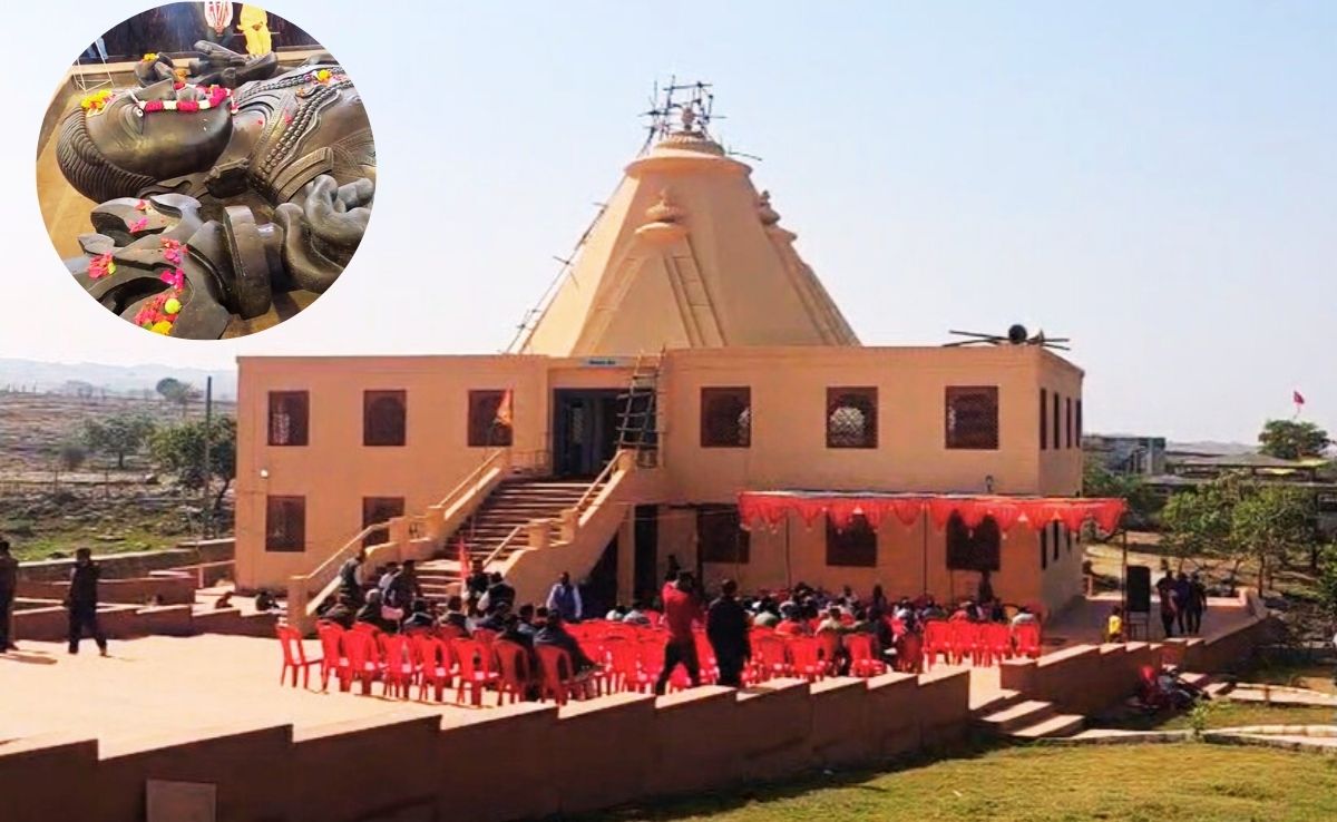जमीन पर लेटे भैरव बाबा&nbsp;की सबसे ऊंची प्रतिमा के चारों ओर बना दिया भव्य मंदिर, सीएम आज करेंगे लोकार्पण