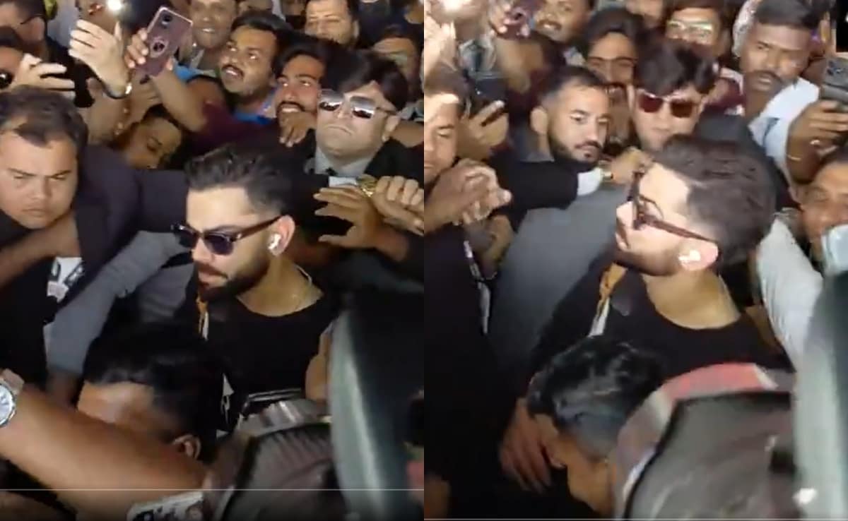 Watch: Virat Kohli Gets Mobbed By Crowd Upon Arrival In Vadodara Ahead Of India vs New Zealand 1st ODI