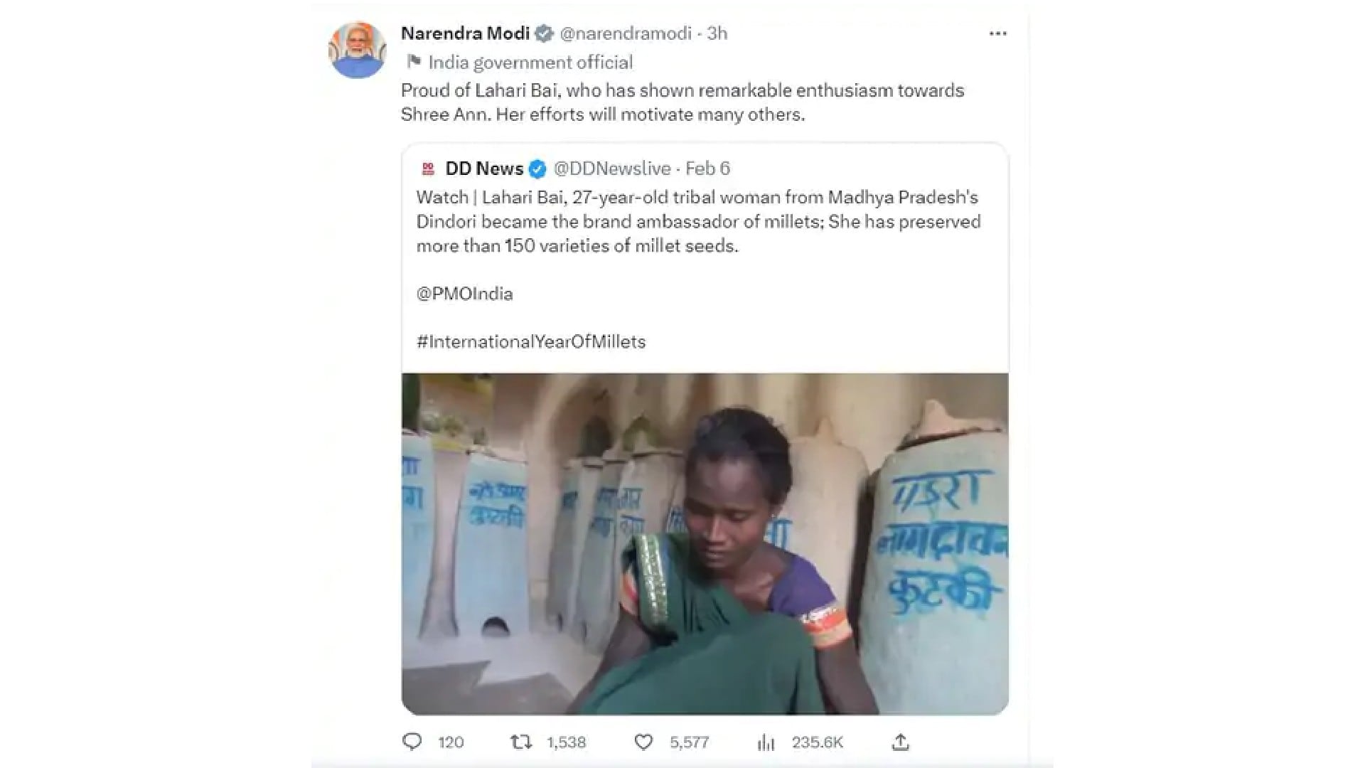 पीएम मोदी का पोस्ट, जो उन्होंने 2023 में किया था. 