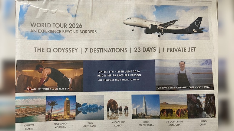 Will You Pay Rs 99 Lakh For A 23-Day World Tour From Mumbai On A Private Jet?
