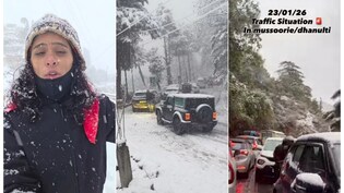 प्लीज मत आओ, कार खाई में गिर गईं... पहाड़ों पर बर्फ और ट्रैफिक जाम में फंसी इस महिला की अपील सुन लें