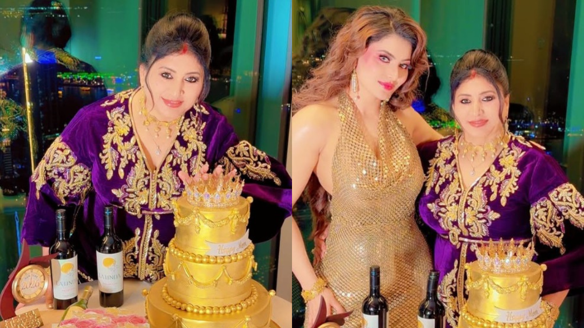 दुनिया के सबसे ऊंचे होटल में उर्वशी रौतेला ने मनाया मॉम का बर्थडे, काटा सोने का केक, आप भी कहेंगे मम्मी की परी
