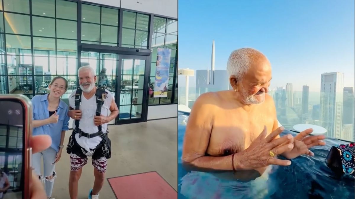 Haryana Man Takes Grandparents To Dubai's Sky-High Infinity Pool, Impresses The Internet