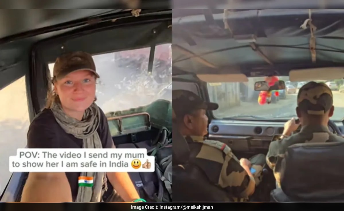 Foreign Traveller Hitchhikes with BSF Officers at India-Bangladesh Border