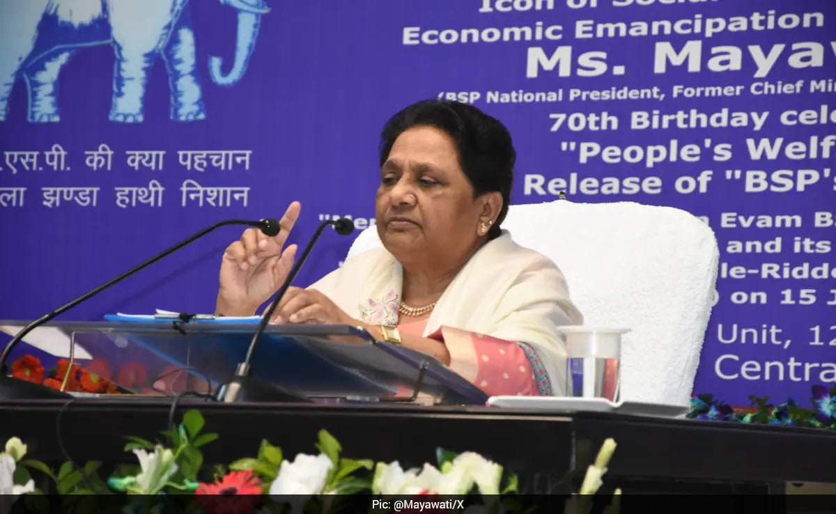 Mayawati Says BSP To Contest All Elections Alone, Including 2027 UP Polls