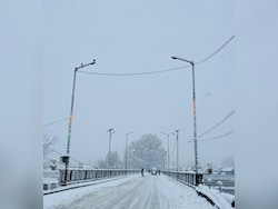 In Pics: Kashmir Wakes Up To Season's First Snowfall, Flights, Highway Shut