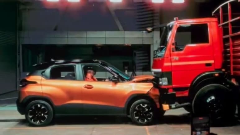 2026 Tata Punch Facelift Undergoes Crash Test Against Truck: Video