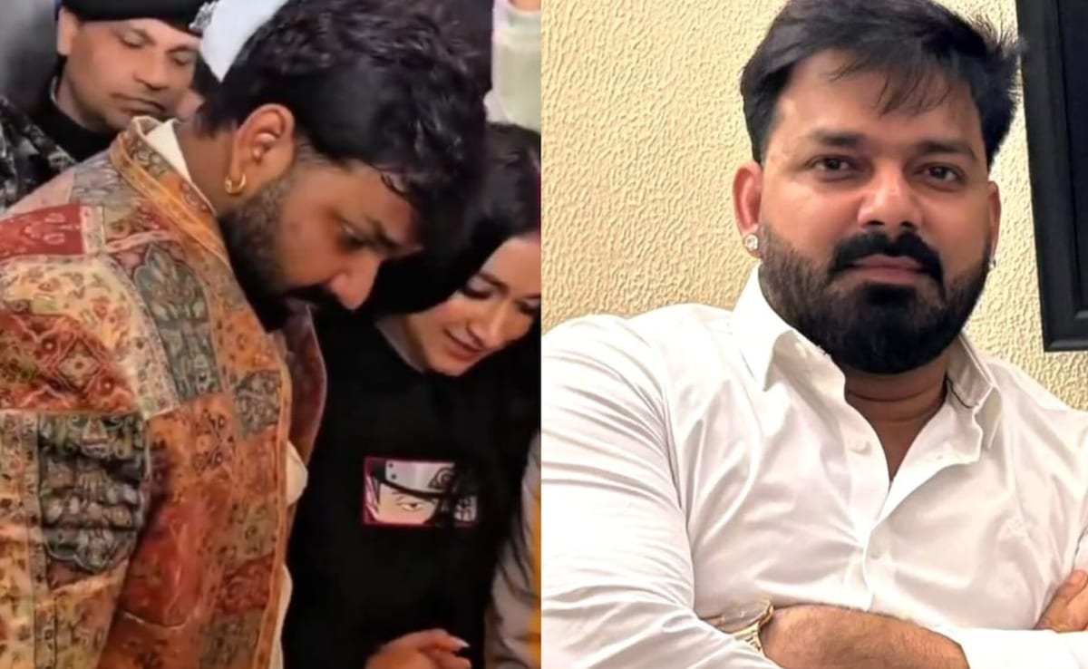 पवन सिंह ने नशे में धुत होकर काटा 50वें जन्मदिन का केक, साथ खड़ी हीरोइन के हाथ से जबरन खाया केक