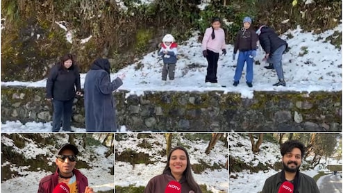 मसूरी, नैनीताल, औली और चोपता, सीजन की पहली बर्फबारी देख झूमे टूरिस्ट, सड़कों पर गाड़ियों का लंबा रेला