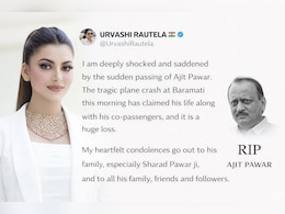 अजित पवार के निधन पर उर्वशी रौतेला ने जताया शोक, X पर दी भावुक श्रद्धांजलि