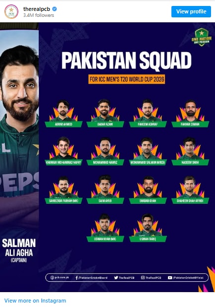 Pak T20 team AFP Pak T20 team AFP