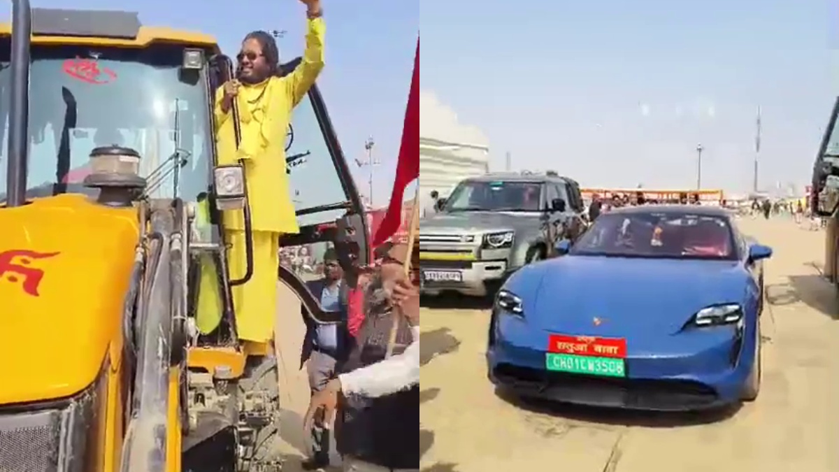 डिफेंडर और पोर्श कार के बाद सतुआ बाबा ने चलाया बुलडोजर, देखें VIDEO