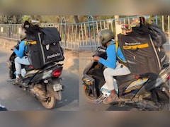 सरस्वती पूजा पर हैरान कर देने वाला नजारा, डिलीवरी बैग में नजर आया कुछ ऐसा..वायरल हो गया वीडियो