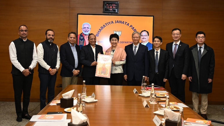 Delegation From Communist Party Of China Visits BJP Headquarters In Delhi