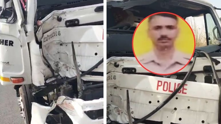 दिल्ली-मुंबई एक्सप्रेस पर हादसा, CISF जवानों का ट्रक कंटेनर से टकाराया; एक जवान घायल