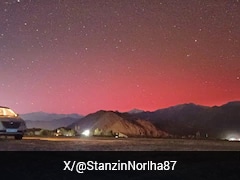 Rare Blood-Red Aurora Lights Up Ladakh Sky After Powerful Solar Storm Strikes Earth