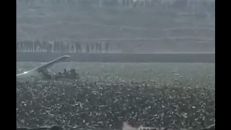 IAF Aircraft Crashes Into Pond In Prayagraj Due To Engine Failure