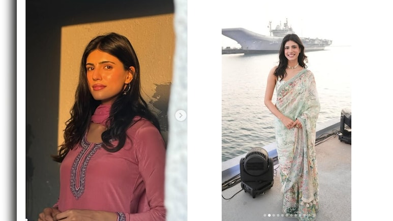 &lsquo;बॉर्डर 2&rsquo;की 'मसकली' मेधा राणा के इंडि&zwj;यन लुक वाली 25 फोटोज, साड़ी हो या सूट हर स्&zwj;टाइल में लगती हैं कमाल, गजब का है फैशन सेंस