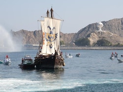 INSV Kaundinya Reaches Oman After 17-Day Maiden Voyage