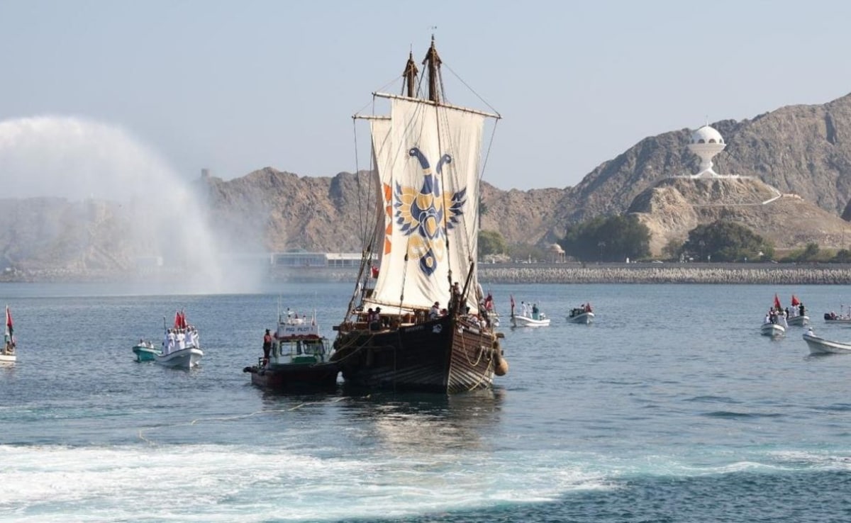 INSV Kaundinya Reaches Oman After 17-Day Maiden Voyage