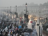 Pics: Republic Day Rehearsal Parade Held Amid Rain At Delhi's Kartavya Path Pics: Republic Day Rehearsal Parade Held Amid Rain At Delhi's Kartavya Path