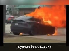 Video: Tesla Y Model Crashes, Catches Fire As Driver Suffers Medical Emergency