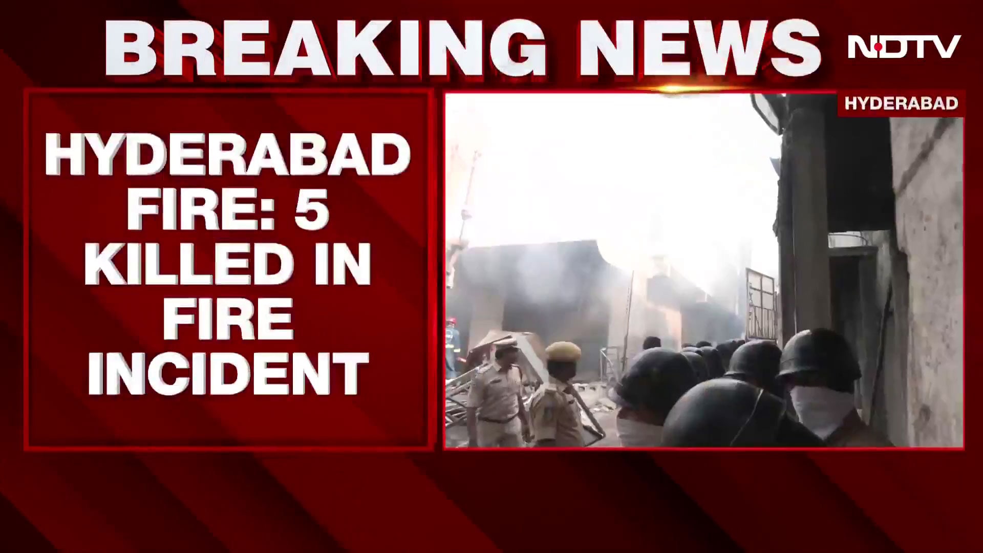 Five Killed In Fire At Furniture Shop Building In Hyderabad