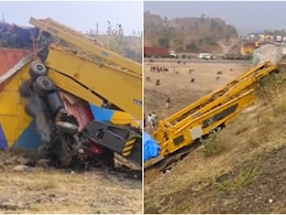 Dhar Road Accident:&nbsp;गणपति घाट पर कार को टक्कर मारने के बाद खाई में गिरा ट्रक, 2 की मौत,&nbsp;एक घायल