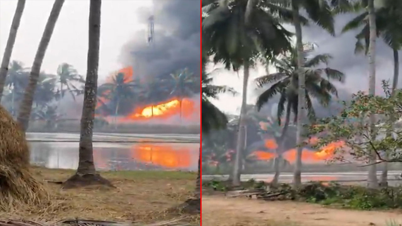 Gas Leak, Fire At ONGC Oil Well Triggers Mass Evacuation In Andhra Village