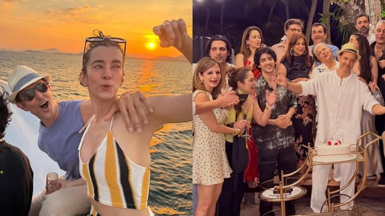 Onboard Hrithik Roshan's 52nd Birthday Yacht, With Girlfriend Saba And Ex Sussanne Khan