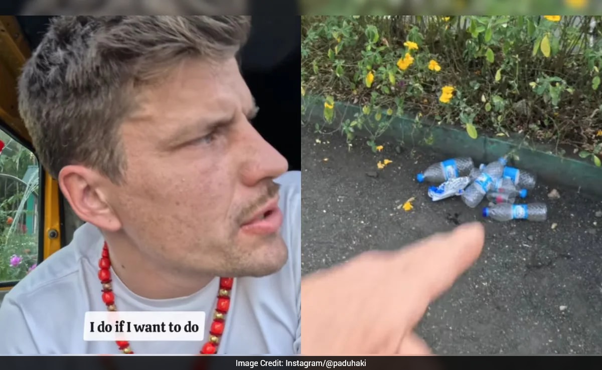Foreigner Confronts Indian Man for Littering in Meghalaya