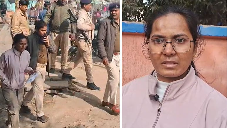 भाई अस्पताल में, रास्ते में हुआ हादसा- दारोगा भर्ती परीक्षा में लेट आने पर घुसने ना दिया तो रोने लगी अभ्यर्थी