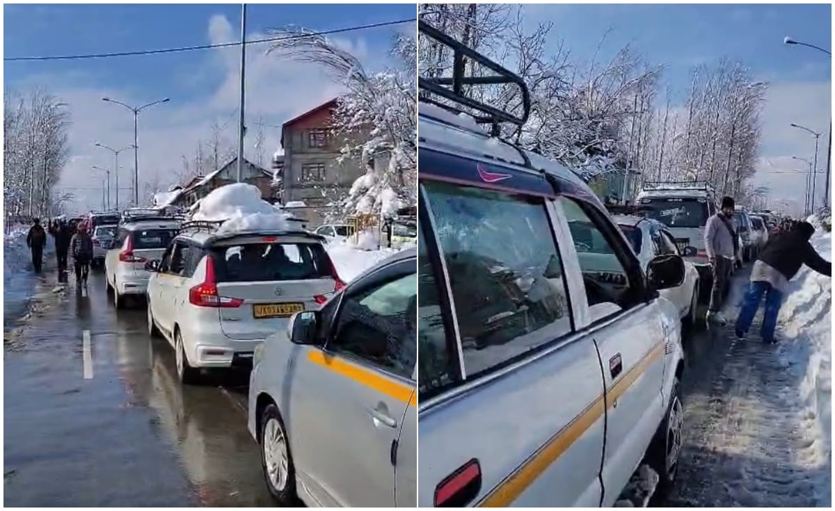डेढ़ घंटे का सफर 5 घंटे में बदला, गुलमर्ग के रास्ते पर लगा लंबा जाम, सैलानियों को ये गलती पड़ रही भारी