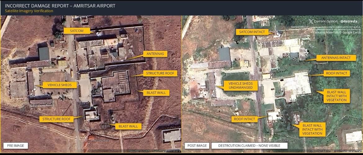 पाकिस्तान के फर्जी दावे और उनकी सच्चाई सैटलाइट तस्वीरों से जाहिर है पाकिस्तान के फर्जी दावे और उनकी सच्चाई सैटलाइट तस्वीरों से जाहिर है