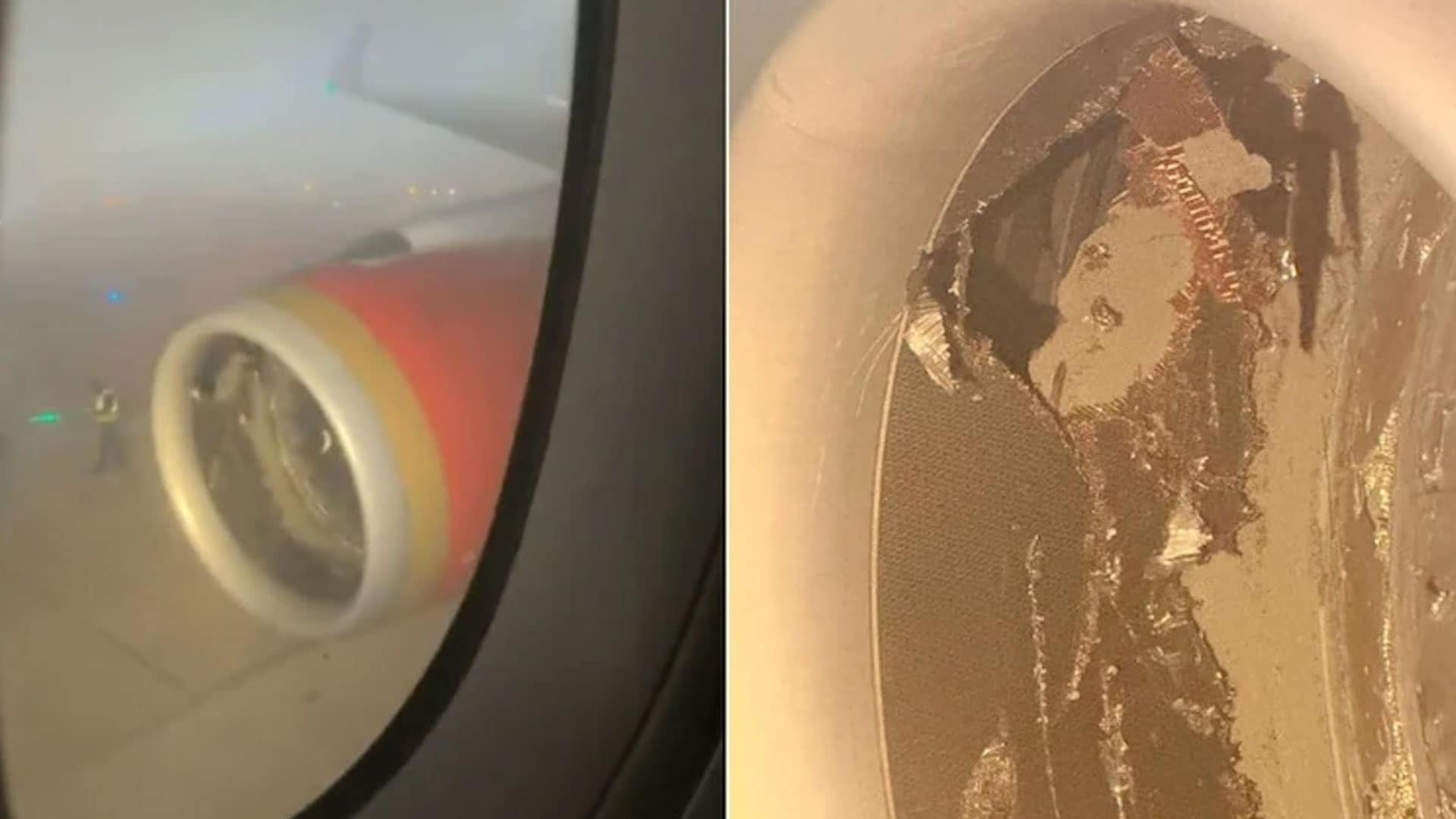 Air India Delhi-New York Flight Engine Sucks In Baggage Container, Damaged